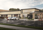 Professional Business Consulting Office Exterior With Crescendo Consulting Branding.