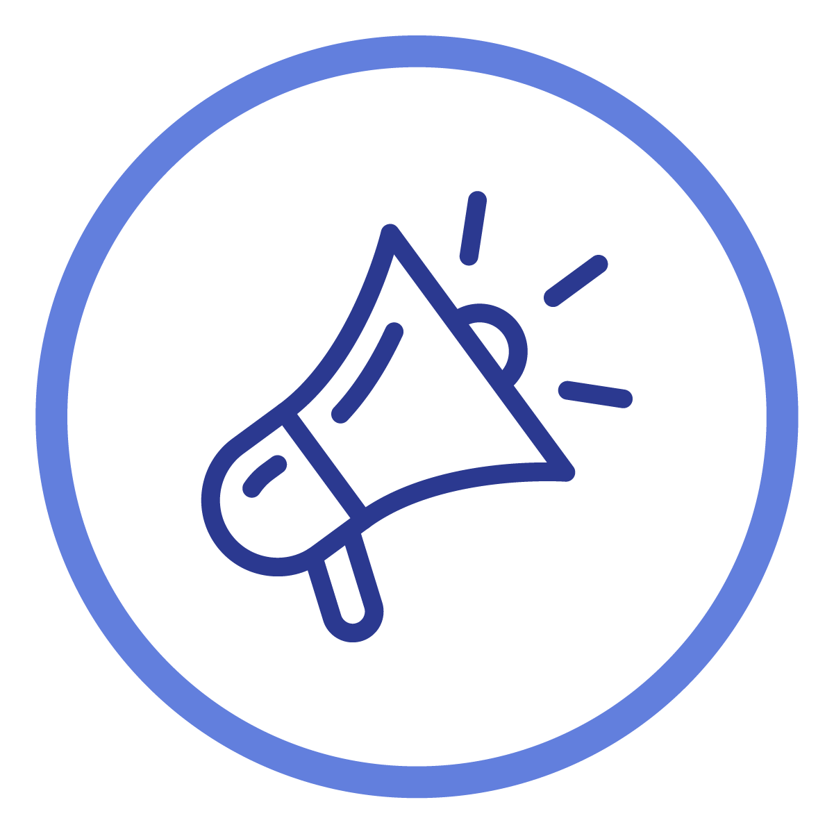 Megaphone Icon Representing Marketing And Communication Services At Crescendo Consulting.