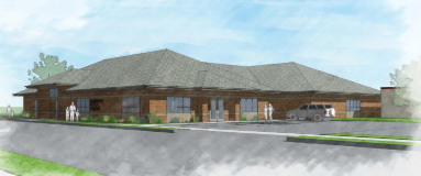 Crescendo Consulting Office Building Exterior With Modern Architecture And Landscaping.