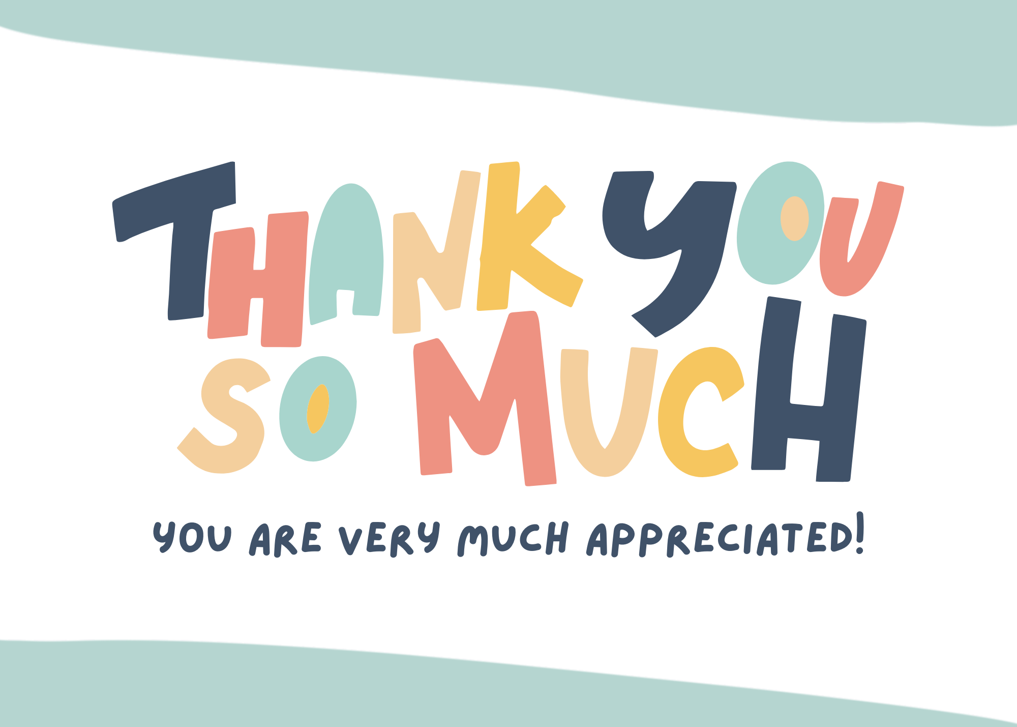 Thank You So Much - Colorful Thank You Message Image Expressing Gratitude And Appreciation For Clients And Partners.