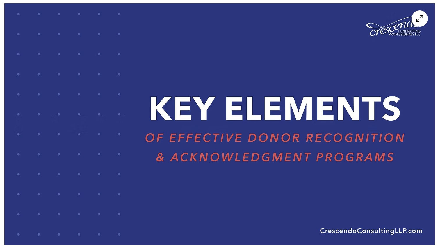 Effective Donor Recognition And Acknowledgment Programs By Crescendo Consulting Llp.